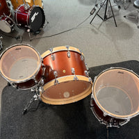 Ludwig Legacy Mahogany 3-Piece FAB 13/16/22 Drum Kit Set in Vintage Mahogany with Satin Natural Hoops