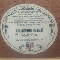 Ludwig Legacy Mahogany 3-Piece FAB 13/16/22 Drum Kit Set in Vintage Mahogany with Satin Natural Hoops