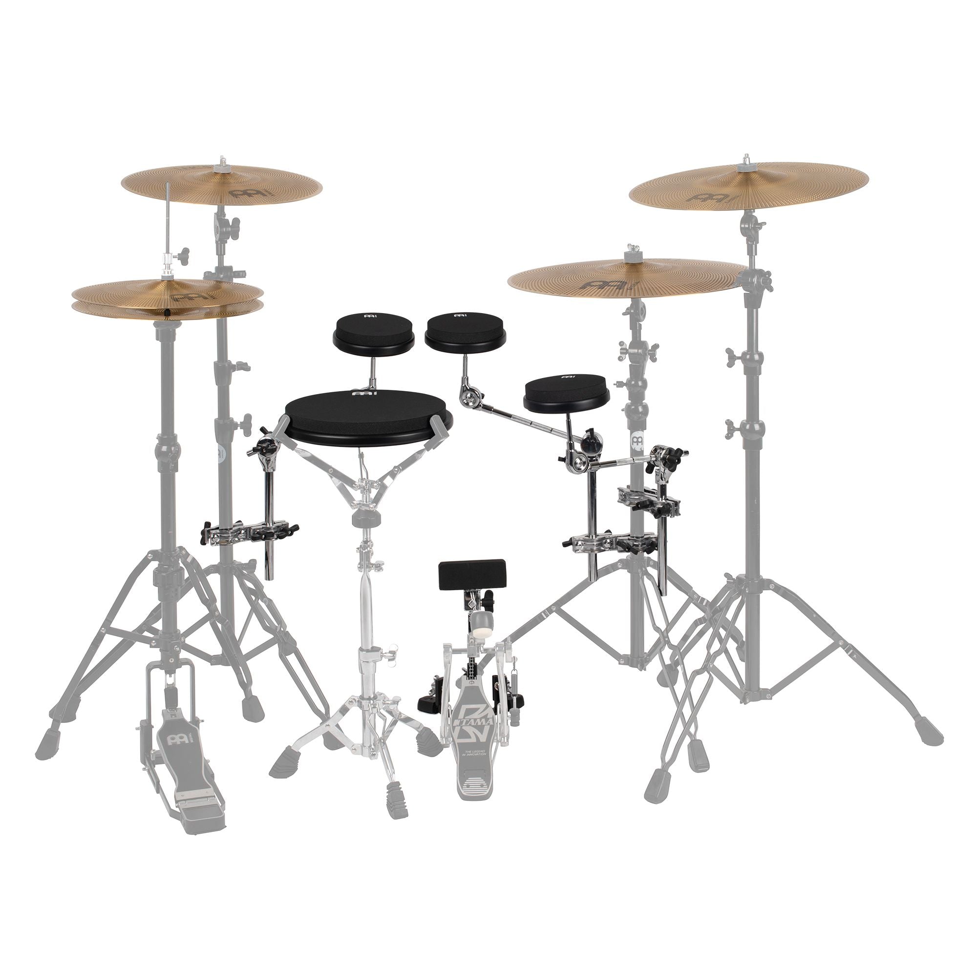 ~NEW~ Meinl MPPK5 Marshmallow Practice Pad 4-Piece Kit w/ 18" Crash & Clamps
