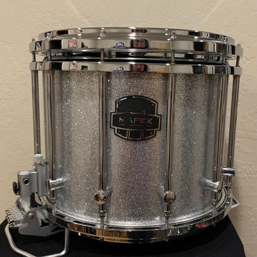 ~WOW!~ Mapex Quantum Mark II Classic 12x14 Marching Snare Drum in Silver Diamond Dazzle