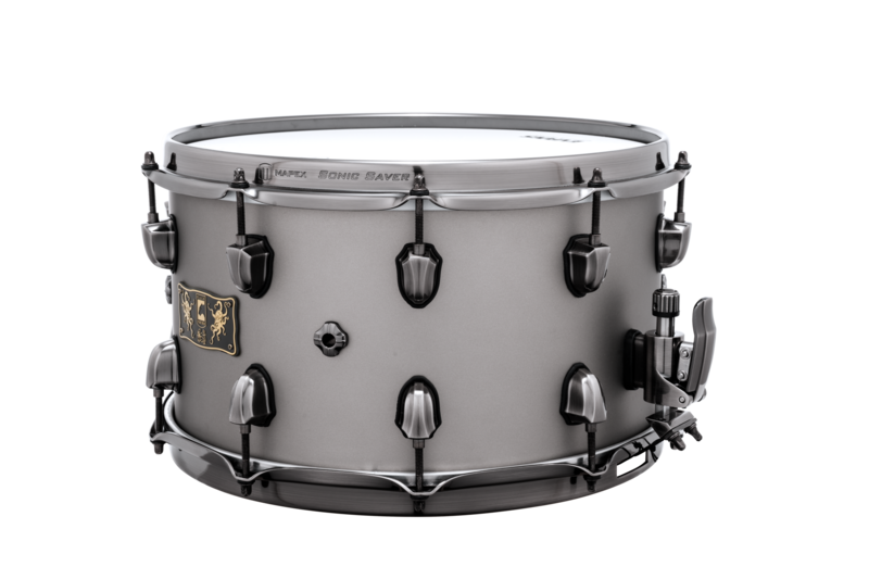 ~NEW!~ Mapex Artist Collection Aquiles Priester Signature 'PsychOctopus' 8x14 Maple/Padauk Hybrid Snare Drum in Gun Metal Grey Lacquer with Brushed Black Nickel Hardware *IN STOCK*