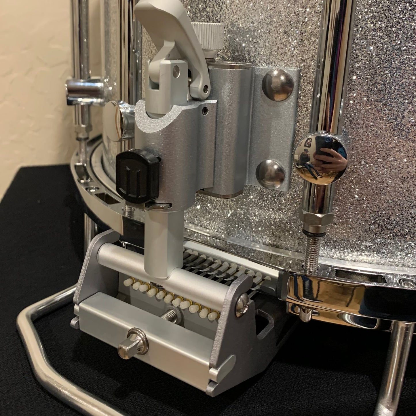~WOW!~ Mapex Quantum Mark II Classic 12x14 Marching Snare Drum in Silver Diamond Dazzle