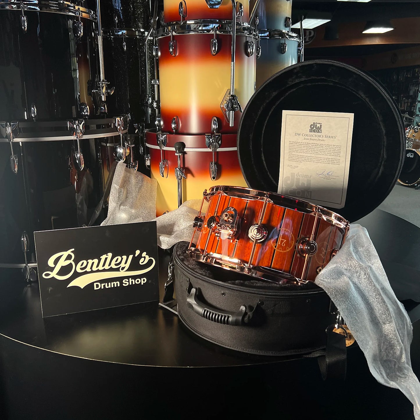 *RARE* DW Neil Peart Time Machine 6.5x14" ICON Snare Drum w/ Deluxe Case #239