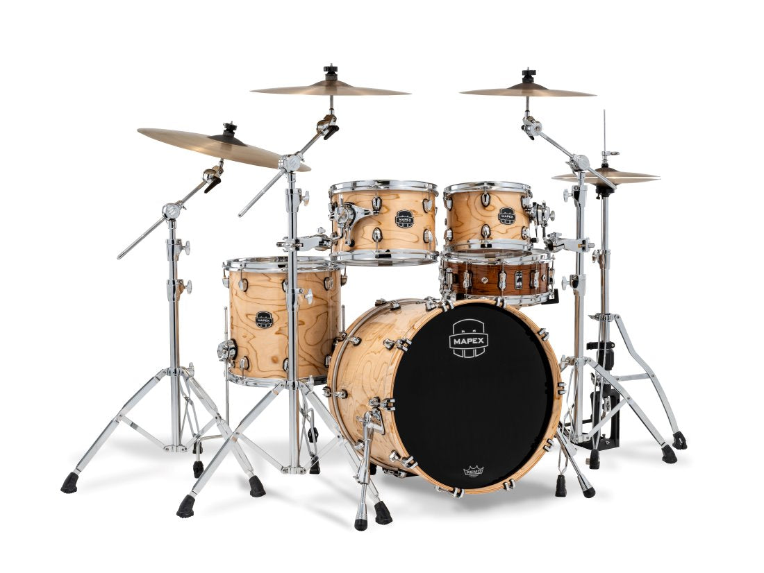 ~NEW!~ Mapex SR504XZXN Saturn VI Fusion 4-Piece 10/12/14/20 Drum Kit Set in Exotic Natural Burl Gloss Lacquer