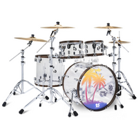 25th Anniversary PDP PDLT221425TH 10/12/16/22" Acrylic Drum Set Kit w/ Walnut Stained Wood Hoops *IN STOCK*