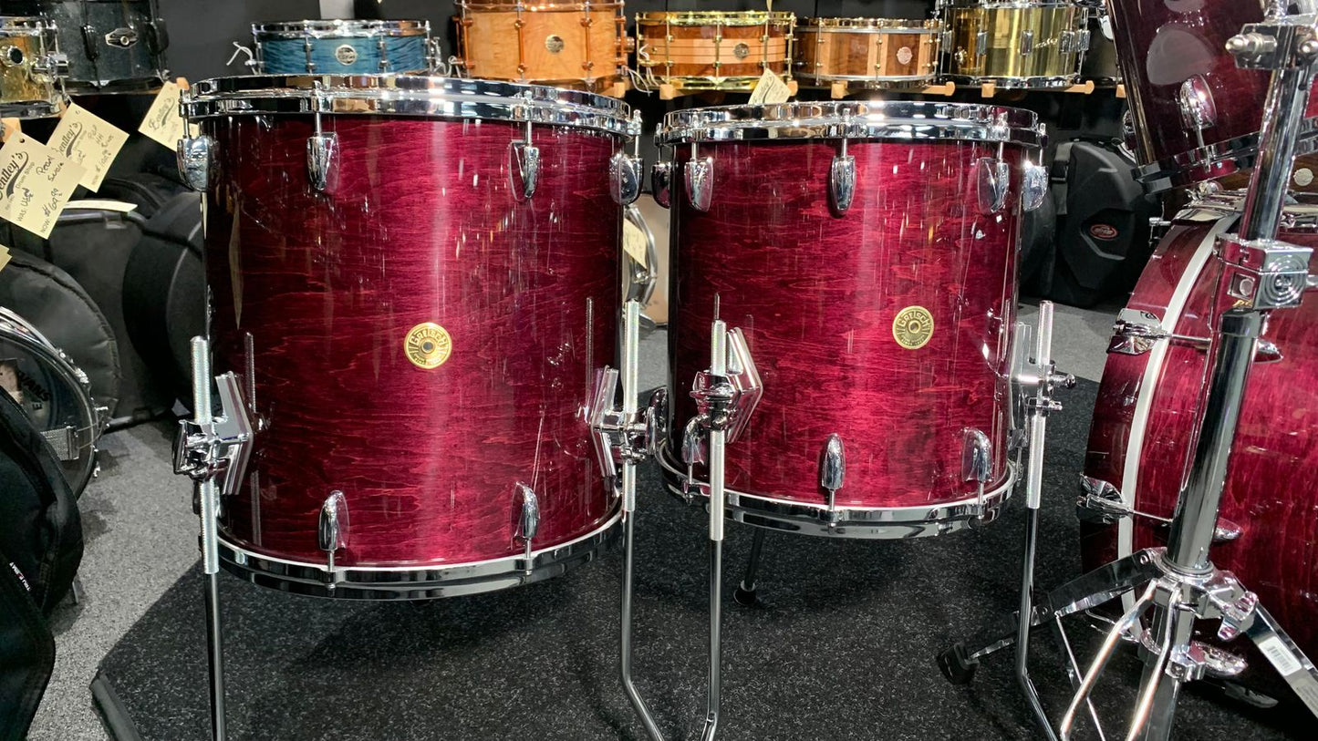 ~WOW!~ Gretsch USA Custom 5-Piece 10/12/14/16/22 Drum Kit Set in Purple Gloss Lacquer