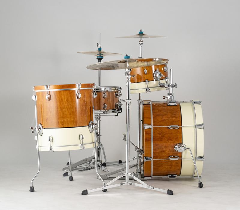 Dixon Little Roomer Select PODL320BWN 3-Piece Drum Kit Set in Natural Mahogany & Pure White