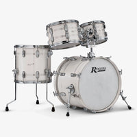 ~NEW!~ Rogers Powertone Series 4-Piece 10/12/14/20 Fusion Drum Kit Set in Antique Creme with Chrome Pinstripes (SAVE OVER $675!)