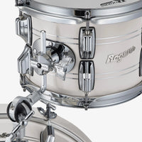 ~NEW!~ Rogers Powertone Series 4-Piece 10/12/14/20 Fusion Drum Kit Set in Antique Creme with Chrome Pinstripes (SAVE OVER $675!)