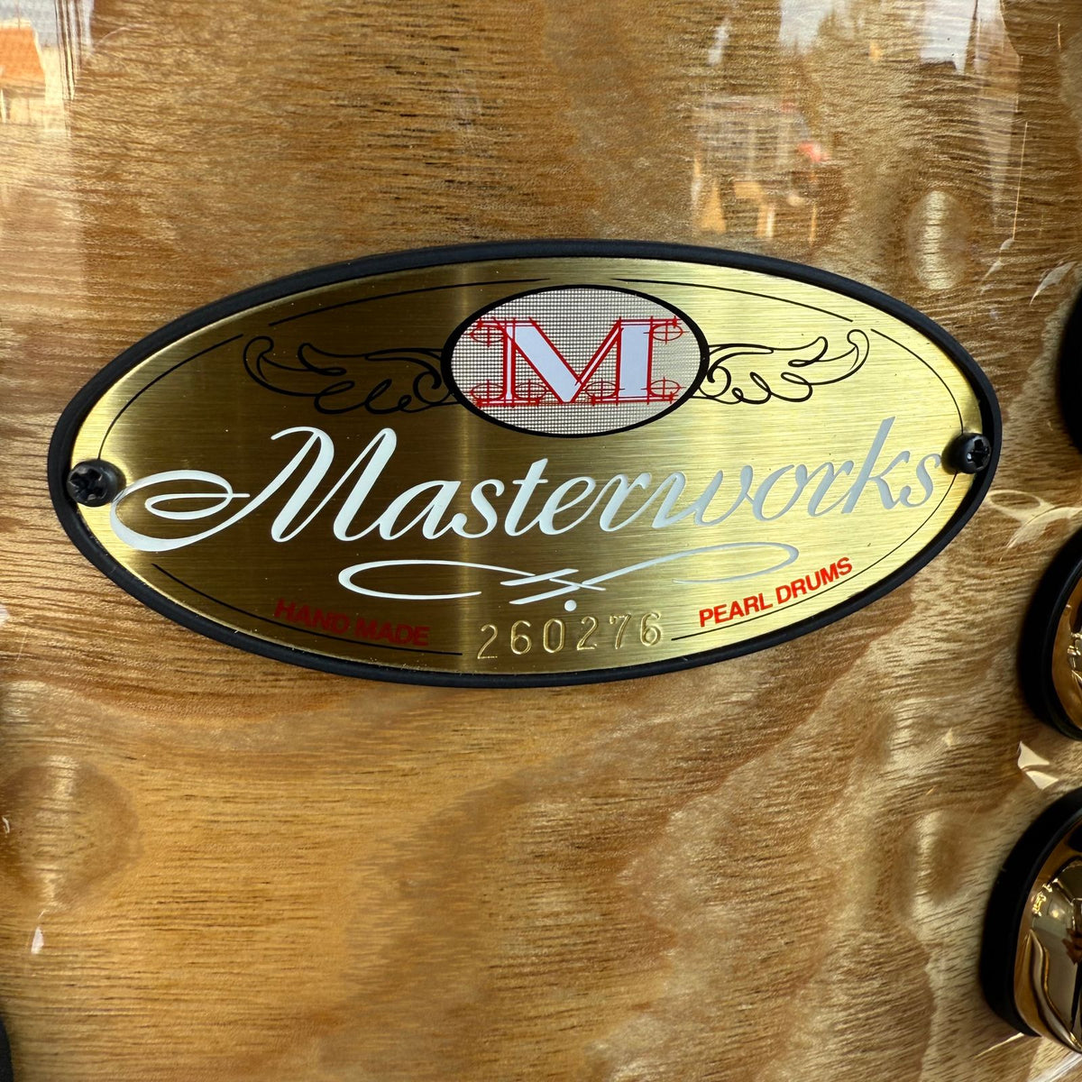 ~WOW!~ Pearl Masterworks Pure Oak 7x14" Snare Drum in Natural Gloss Lacquer over Exotic Artisan Tamo Ash with Gold Hardware