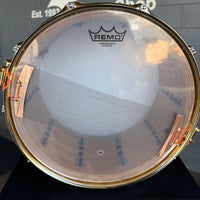 ~WOW!~ Pearl Masterworks Pure Oak 7x14" Snare Drum in Natural Gloss Lacquer over Exotic Artisan Tamo Ash with Gold Hardware