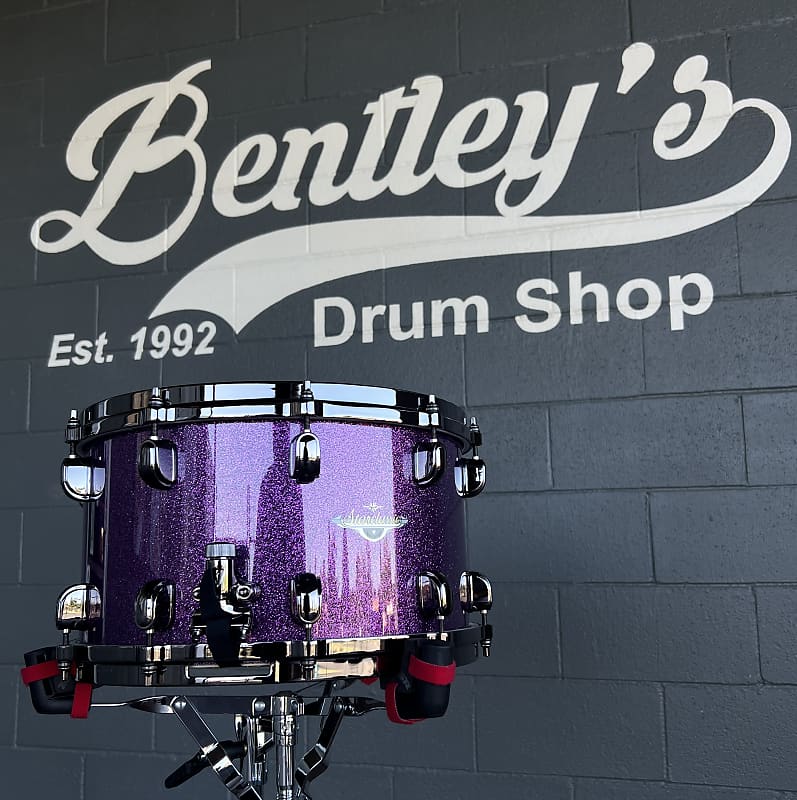 Tama MAS148BN-DPP Starclassic Maple 8x14" Snare Drum in Deeper Purple Sparkle Lacquer w/ Black Nickel Hardware