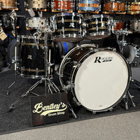 ~NEW!~ Rogers R-Series Maple 4-Piece 10/12/16/22 Drum Kit Set in Piano Black Gloss with Copper Pinstripe