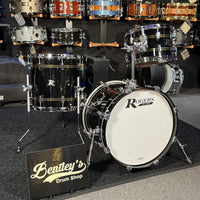 ~NEW!~ Rogers R-Series Maple 3-Piece 12/14/18 Bop Drum Kit Set in Piano Black Gloss with Copper Pinstripe