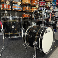 ~NEW!~ Rogers R-Series Maple 3-Piece 12/14/18 Bop Drum Kit Set in Piano Black Gloss with Copper Pinstripe