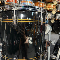 ~NEW!~ Rogers R-Series Maple 3-Piece 12/14/18 Bop Drum Kit Set in Piano Black Gloss with Copper Pinstripe