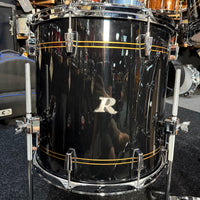 ~NEW!~ Rogers R-Series Maple 4-Piece 10/12/16/22 Drum Kit Set in Piano Black Gloss with Copper Pinstripe