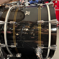 ~NEW!~ Rogers R-Series Maple 6-Piece 8/10/12/14/16/22 Drum Kit Set in Piano Black Gloss with Copper Pinstripe