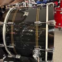 ~NEW!~ Rogers R-Series Maple 5-Piece 10/12/16/18/22 Drum Kit Set in Piano Black Gloss with Copper Pinstripe