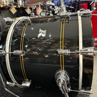 ~NEW!~ Rogers R-Series Maple 3-Piece 12/14/18 Bop Drum Kit Set in Piano Black Gloss with Copper Pinstripe