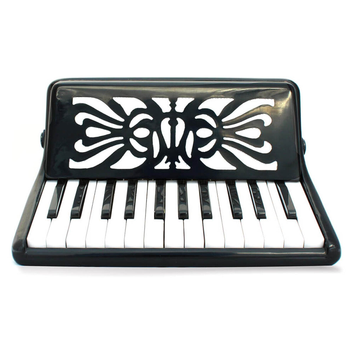 Rossetti 2512-BK Piano Accordion with 25 Piano Keys & 12 Bass Buttons in Black