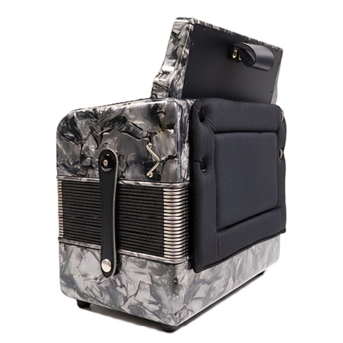 Rossetti 3112-FBE-GY 3 Row 31 Treble, 12 Bass Diatonic Button Accordion in Grey - F, B, E Tuning