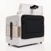 Rossetti 3112-FBE-WH 3 Row 31 Treble, 12 Bass Diatonic Button Accordion in White - F, B, E Tuning