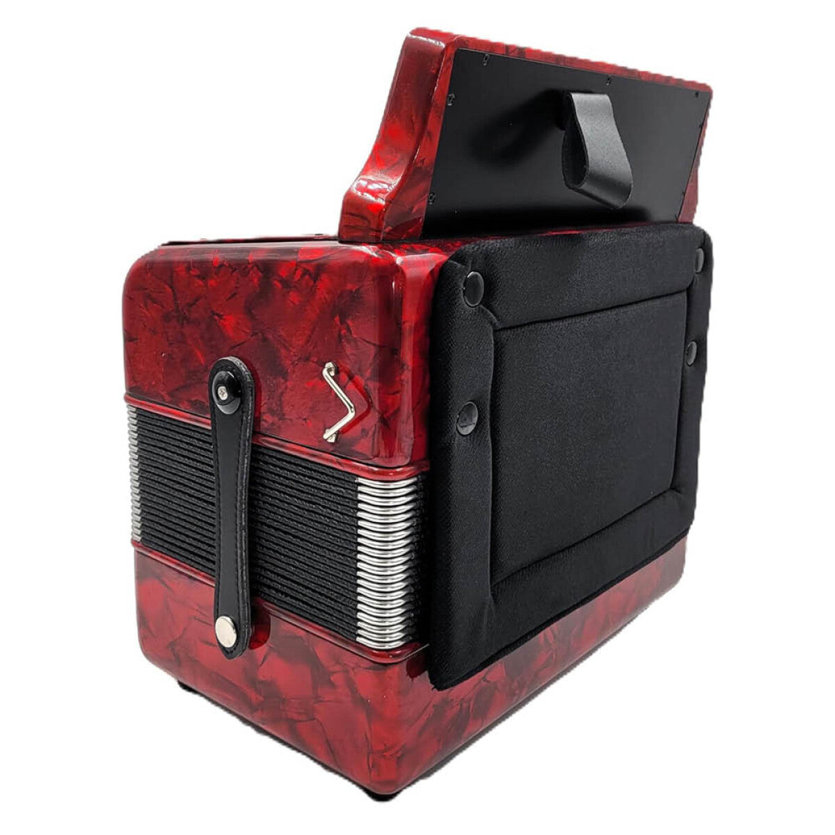 Rossetti 3112-GCF-RD 3 Row 31 Treble, 12 Bass Diatonic Button Accordion in Red - G, C, F Tuning