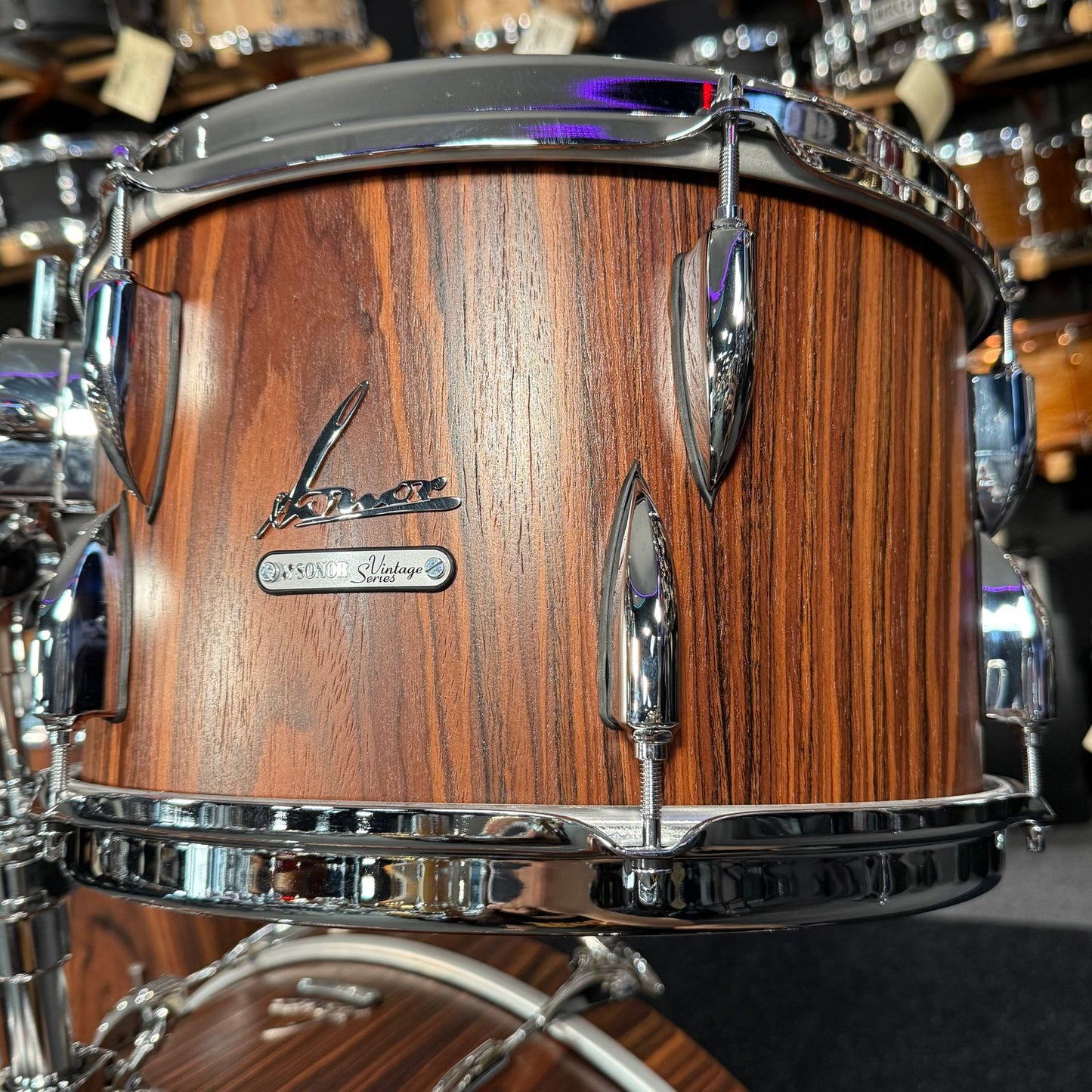 ~WOW!~ SONOR Vintage Series 3-Piece 13/16/22 Drum Kit Set in Rosewood Semi-Gloss Veneer w/ Single-Tom Holder
