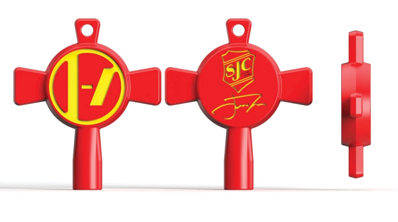 SJC Josh Dun Drum Key in Red & Yellow