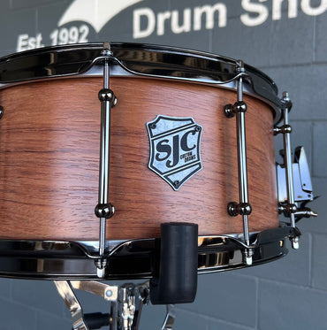 SJC Custom 6.5x14" Bubinga Snare Drum w/ Black Nickel Hardware