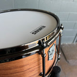 SJC Custom 6.5x14" Bubinga Snare Drum w/ Black Nickel Hardware