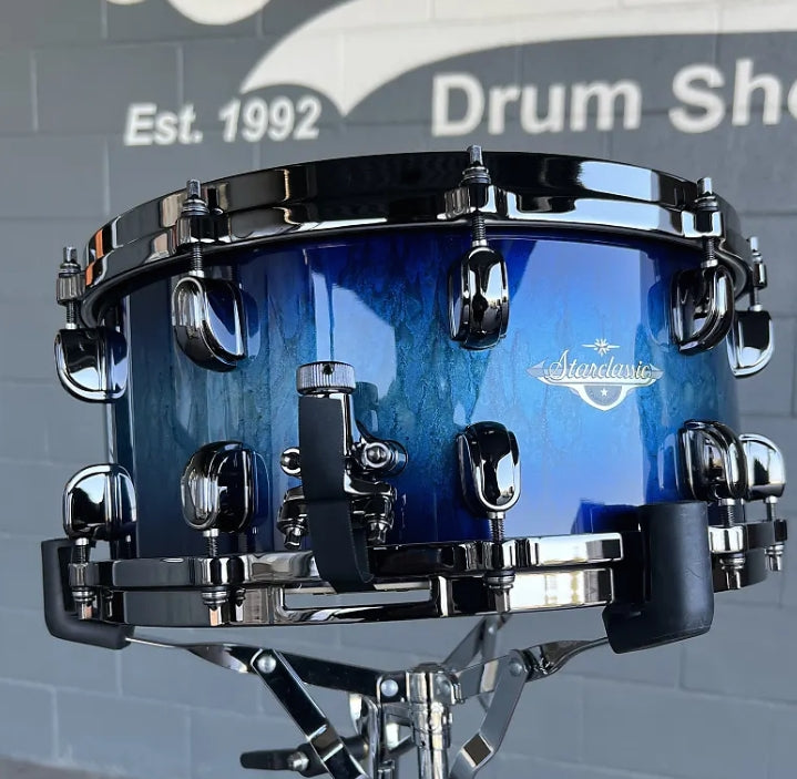 Tama MAS1465BNMEB Starclassic Maple 6.5x14" Snare Drum in Molten Electric Blue Burst