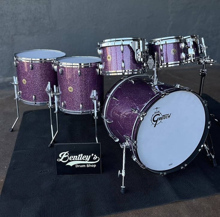 Gretsch USA Custom 8/10/12/14/16/22" Drum Set Kit in Purple Glass Nitron