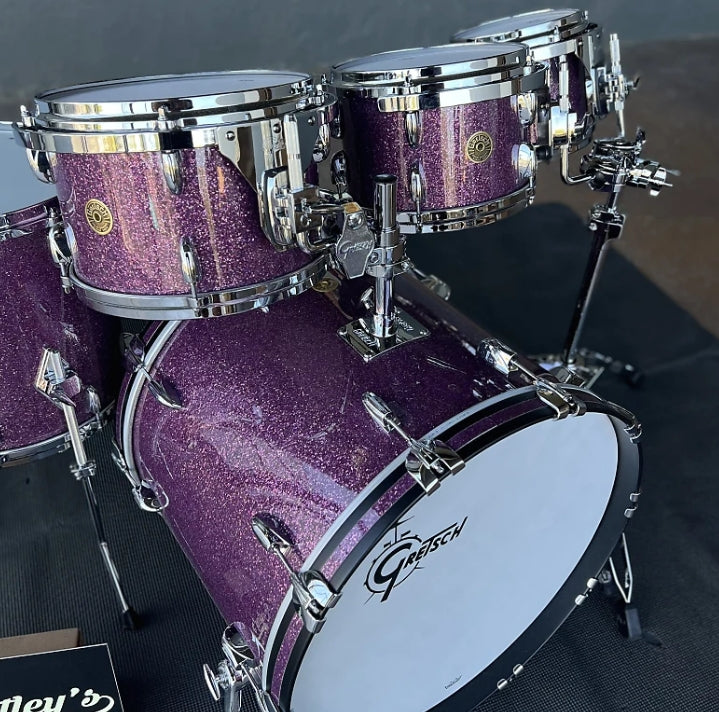 Gretsch USA Custom 8/10/12/14/16/22" Drum Set Kit in Purple Glass Nitron