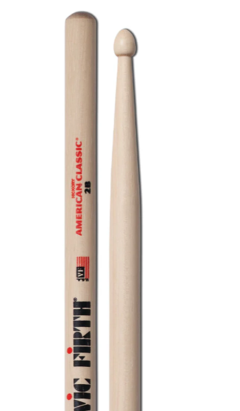 Baguettes de batterie Vic Firth American Classic 2B avec pointe en bois *EN STOCK*