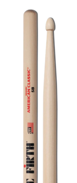 Baguettes de batterie Vic Firth American Classic 5B avec embout en bois (paire)