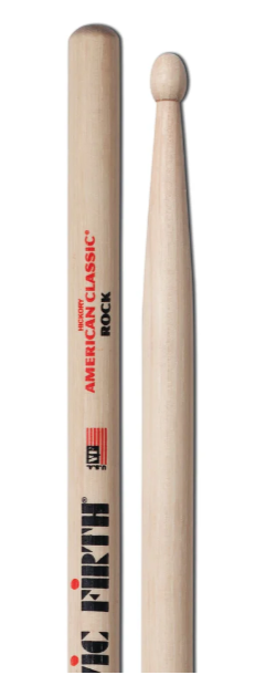 Baguettes de batterie Vic Firth American Classic Rock (paire) avec pointe en bois