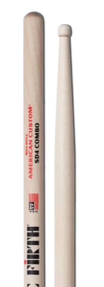 Baguettes de batterie Vic Firth American Custom SD4 Combo (paire) avec embout en bois