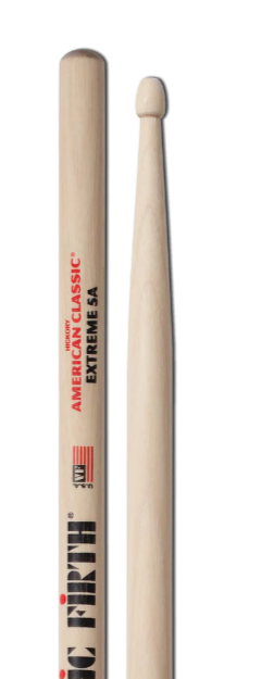 Baguettes de batterie Vic Firth X5A American Classic Extreme 5A avec embout en bois (paire)