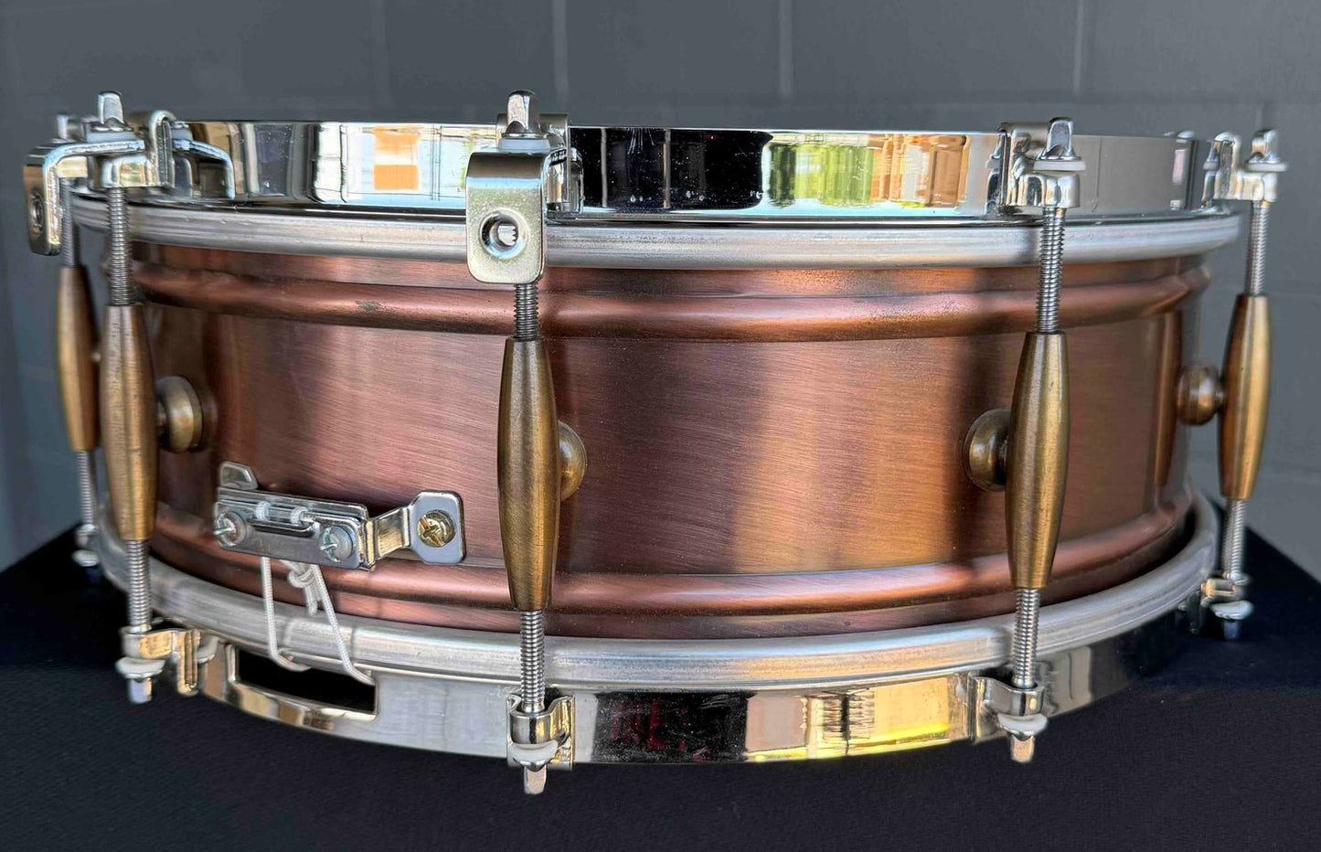 ~RARE!~ G.A.M Italian Hand-Hammered Copper 5.5x14 Spizzichino Snare Drum