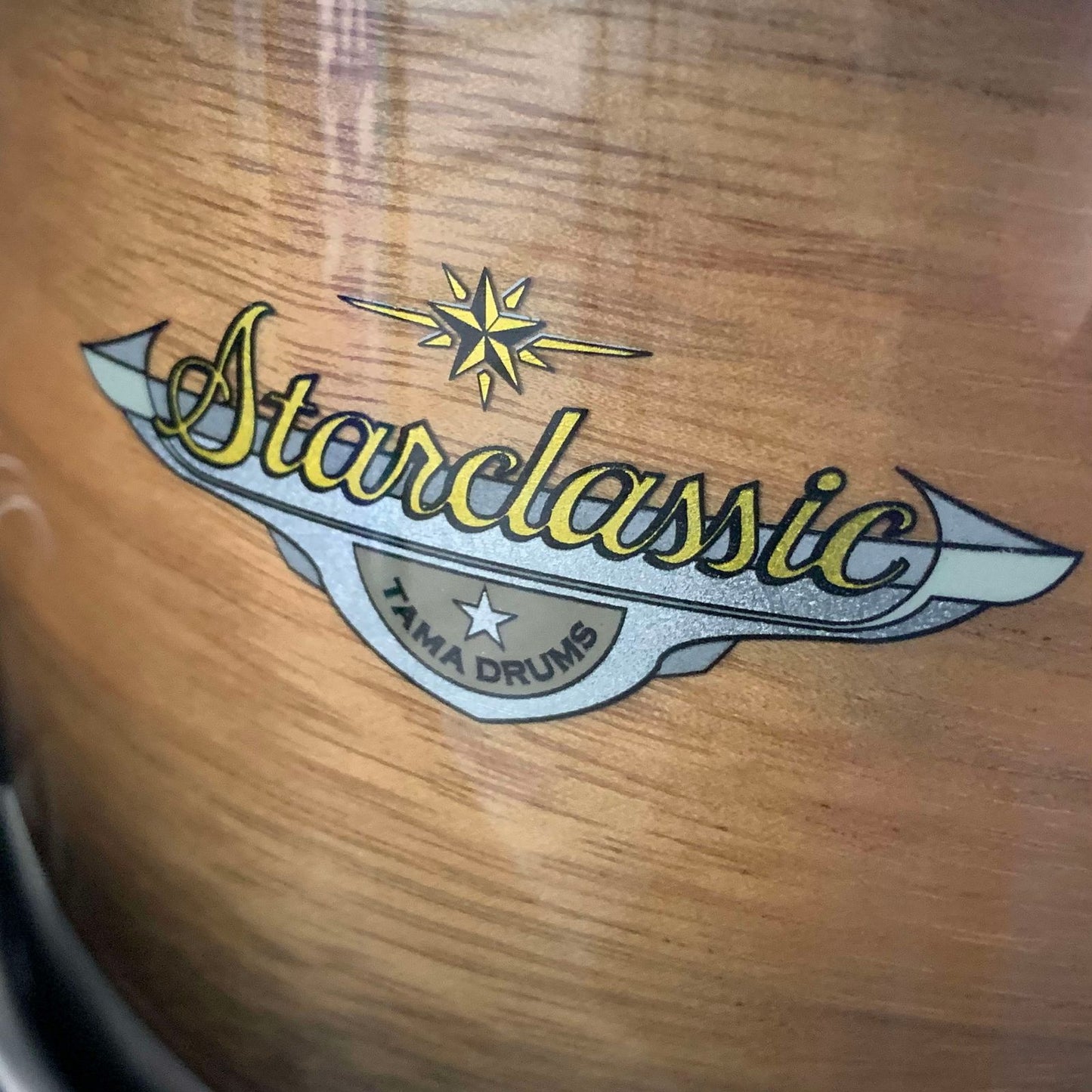 TAMA MET0807BLNWB Starclassic Maple 7x8 Rack Tom in Exotic Natural Pacific Walnut Burst Lacquer w/ Black Nickel Hardware