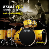 ~LIMITED EDITION~ TAMA Imperialstar 7-Piece 10/12/14/16/22/22 Double-Bass Drum Kit Set in Electric Yellow with Black Nickel Hardware & Matching Snare