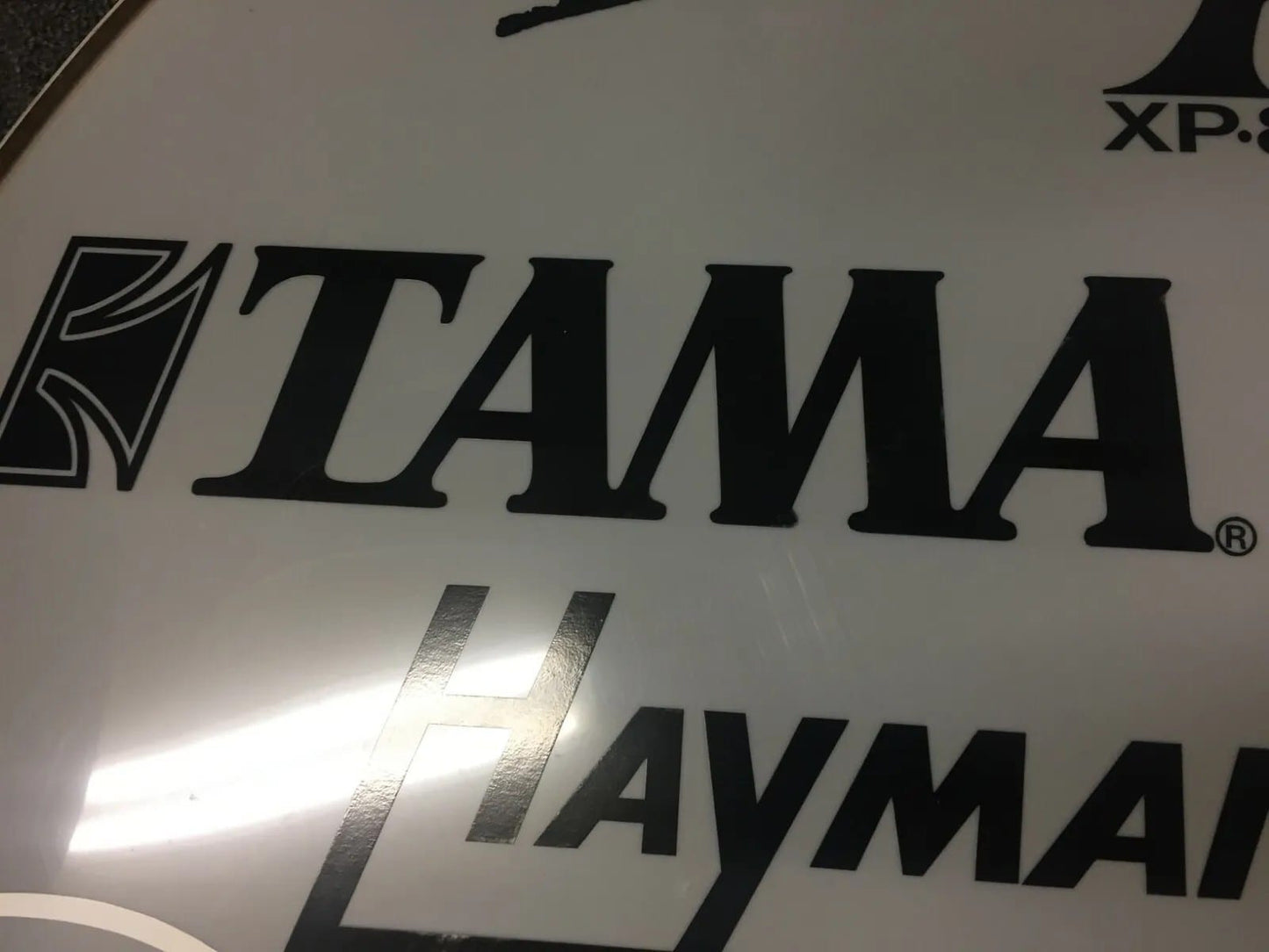 Tama Black Replica Logo Vintage Replacement Sticker/Decal (Hi Quality 3M!) (BD-31B)