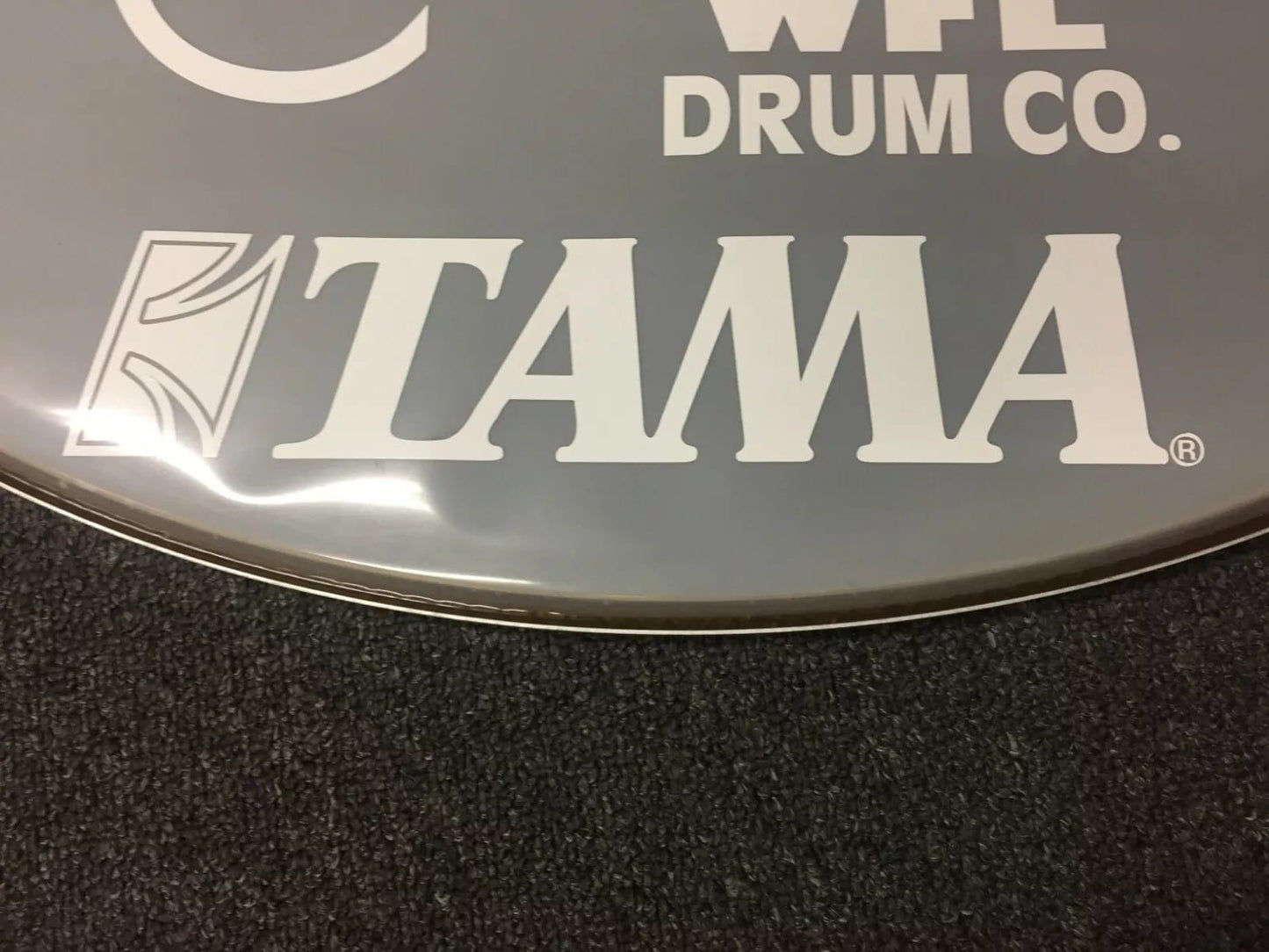 Tama White Replica Logo Vintage Replacement Sticker/Decal (Hi Quality 3M!) (BD-31B)