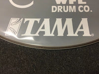 Tama White Replica Logo Vintage Replacement Sticker/Decal (Hi Quality 3M!) (BD-31B)