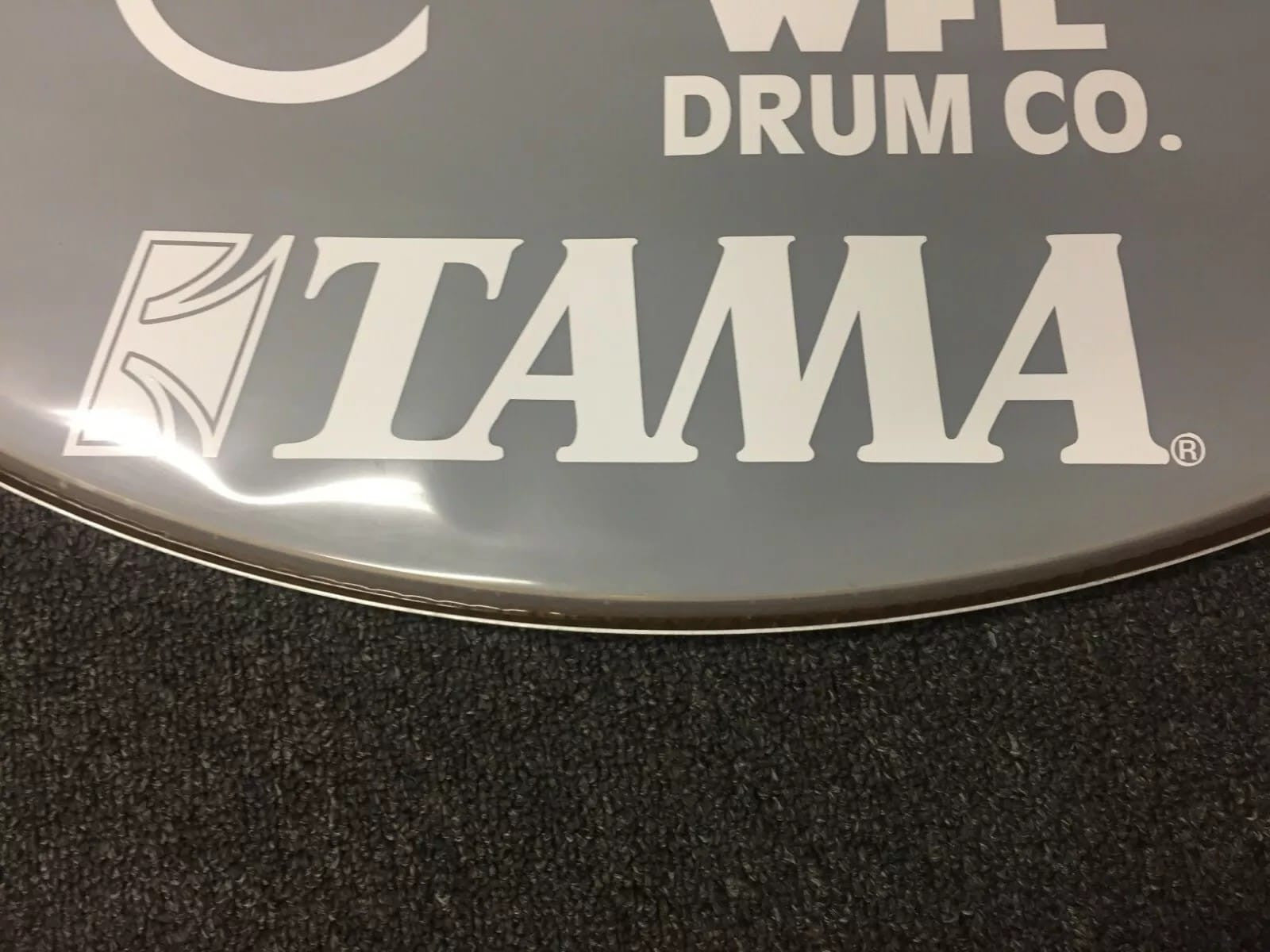 Tama White Replica Logo Vintage Replacement Sticker/Decal (Hi Quality 3M!) (BD-31B)