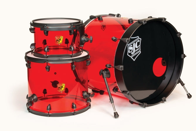 SJC Josh Dun Signature 'Torch' 12/16/22 Red Acrylic Drum Set Kit ...