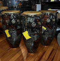 *Limited Edition* LP Latin Percussion Fiberglass Tribal Series Quinto/Conga/Tumba Trio Set with Gold Hardware