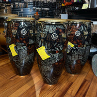 *Limited Edition* LP Latin Percussion Fiberglass Tribal Series Quinto/Conga/Tumba Trio Set with Gold Hardware